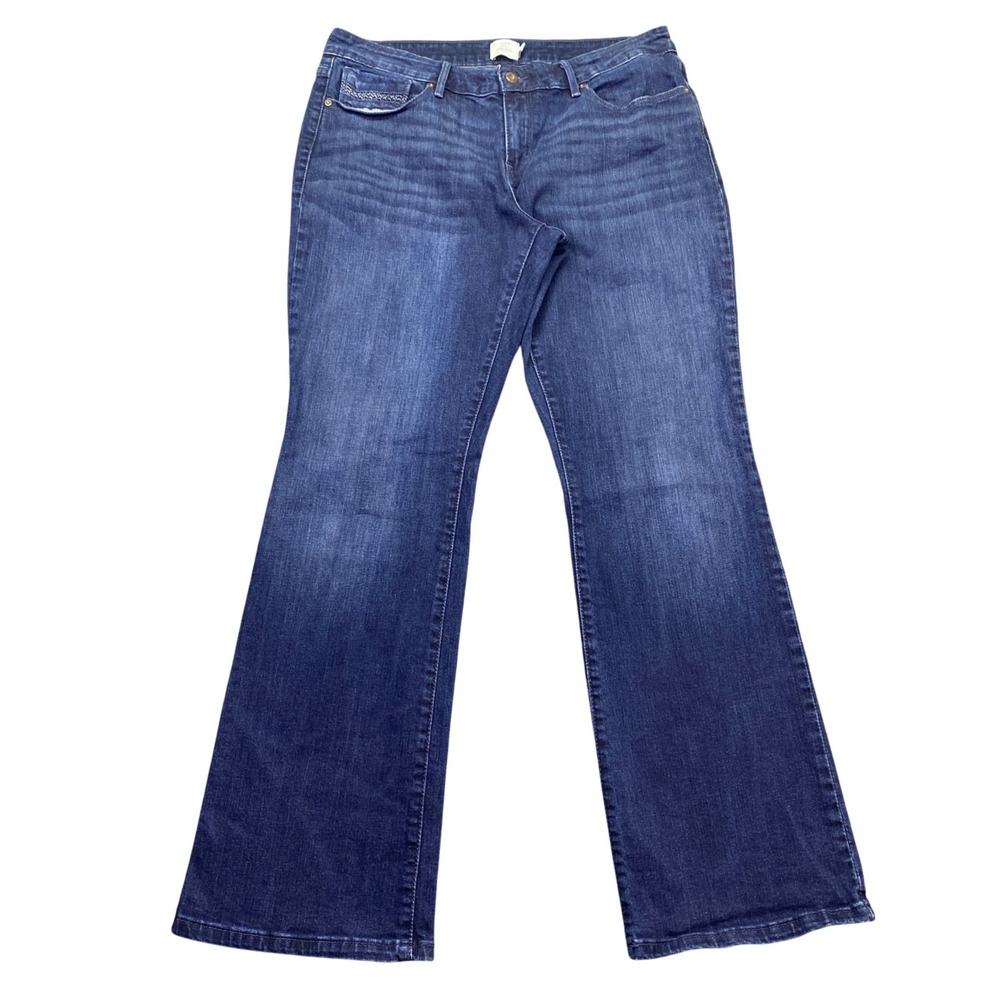 Levis Demi Curve Boot Jeans Dark Wash Blue Stretch Denim Sz 16M Western Grunge